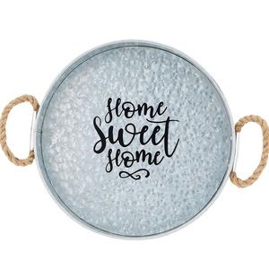 BROWNLOW GIFTS Farmhouse Galvanized Tin Serving Tray